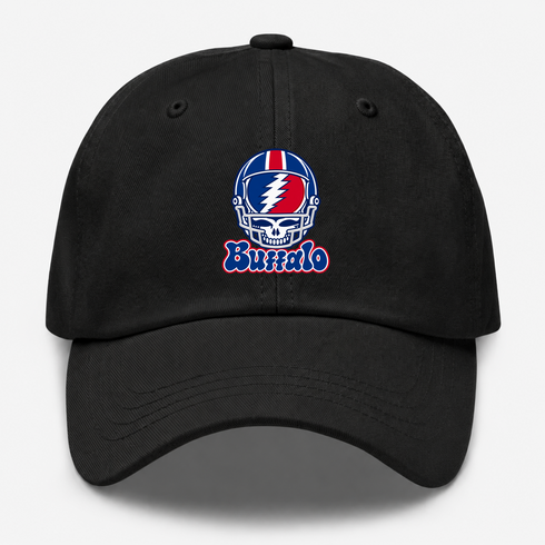 Buffalo Helmet Stealie Premium Unisex Dad Hat — Buffalo Bills — Black