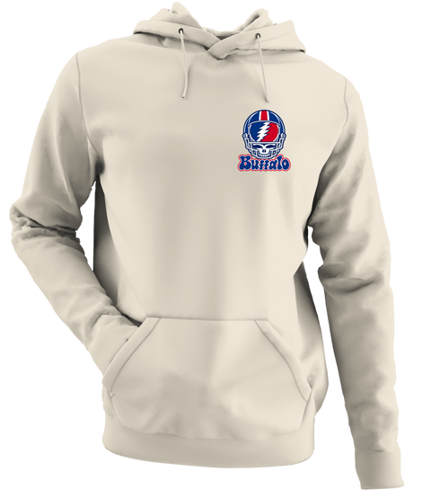 Buffalo Helmet Stealie Premium Unisex Hoodie — Buffalo Bills — Sand
