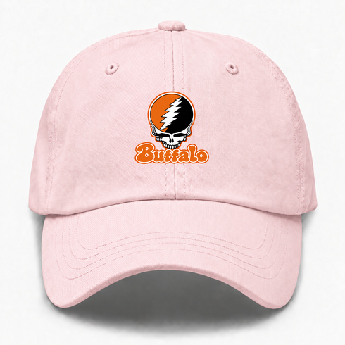 Buffalo Stealie Premium Unisex Dad Hat — Design: Buffalo State College — Pink