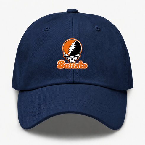 Buffalo Stealie Premium Unisex Dad Hat — Design: Buffalo State College — Navy