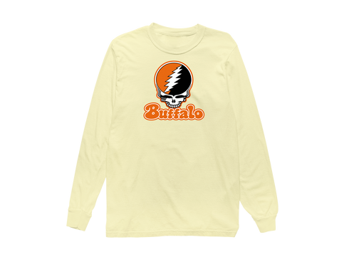 Buffalo Stealie Premium Unisex Long-Sleeve — Design: Buffalo State College — Butter