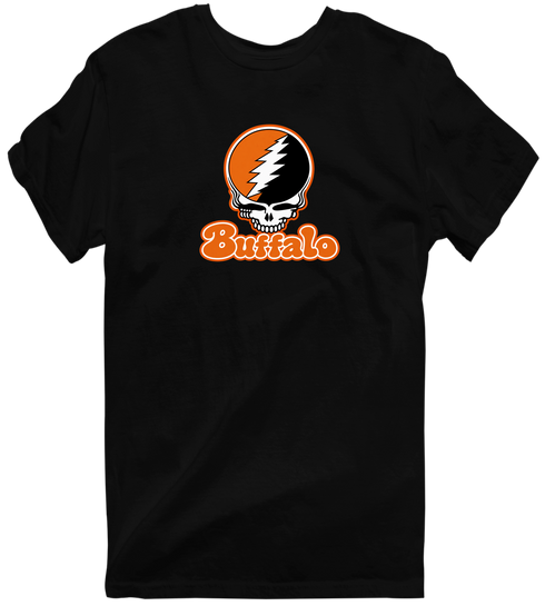 Buffalo Stealie Premium Unisex T-Shirt — Design: Buffalo State College — Black