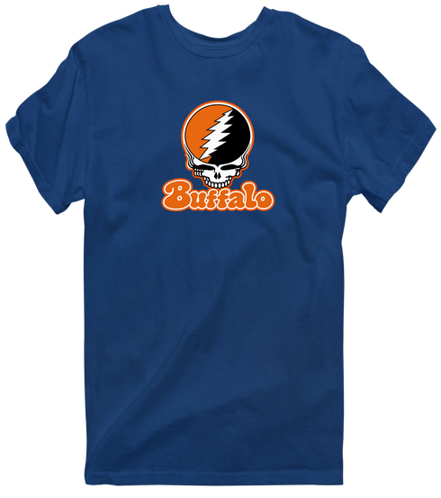 Buffalo Stealie Premium Unisex T-Shirt — Design: Buffalo State College — Navy