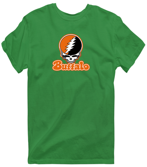 Buffalo Stealie Premium Unisex T-Shirt — Design: Buffalo State College — Irish Green