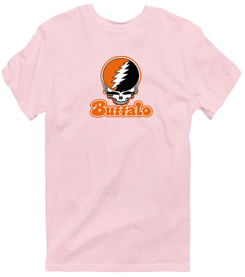Buffalo Stealie Premium Unisex T-Shirt — Design: Buffalo State College — Light Pink