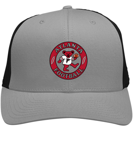 Atlanta Football Dancing Bear Stealie Grateful Dead Trucker Cap - Heather | Black