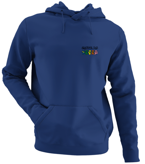 Grateful Dad - Premium Grateful Dead Left Chest Hoodie - Navy