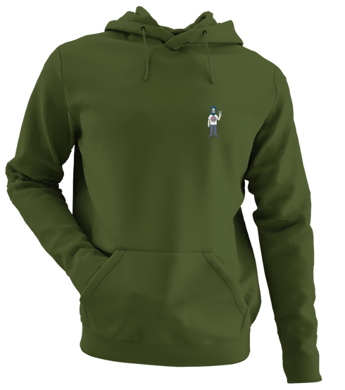 Peace Lovin' Jerry - Life is dead.® - Premium Grateful Dead Left Chest Hoodie - Military Green