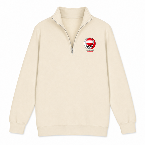 Austria FIFA World Cup - Premium Grateful Dead Quarter-Zip Pullover - Sand - 2