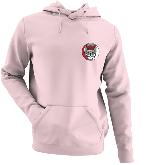 Arizona Football - Premium Grateful Dead Left Chest Hoodie - Light Pink - 4