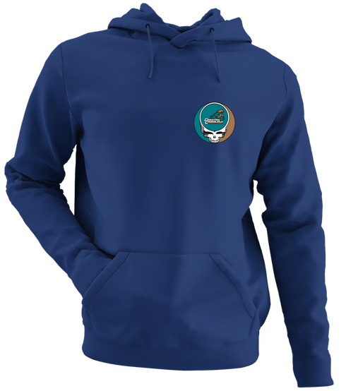 Coastal Carolina University - Premium Grateful Dead Left Chest Hoodie - Navy