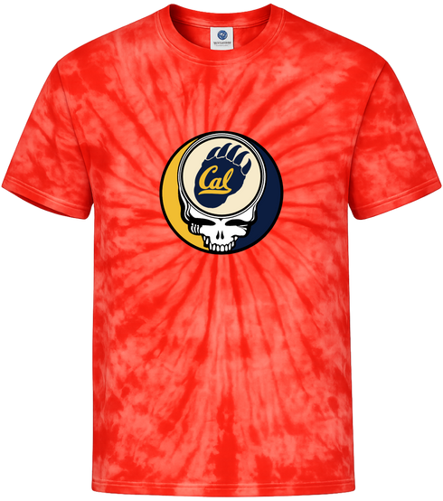 Cal Bear Paw Stealie Tie-Dye T-Shirt