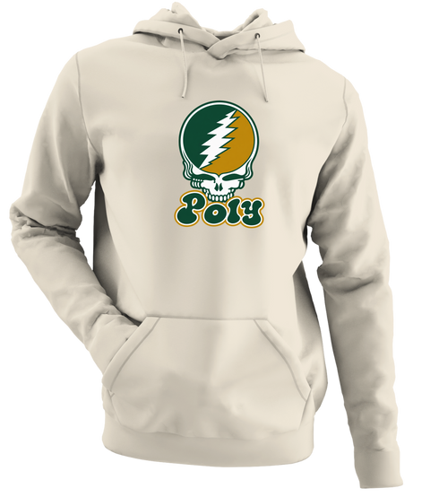 Poly Stealie Premium Unisex Hoodie — Design: Cal Poly (campus unspecified) — Sand