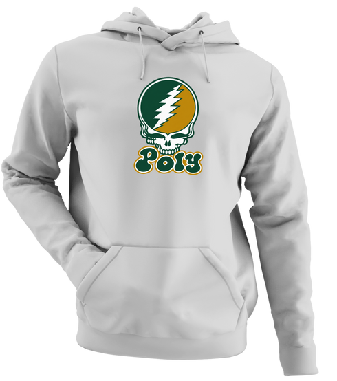 Poly Stealie Premium Unisex Hoodie — Design: Cal Poly (campus unspecified) — Sport Grey