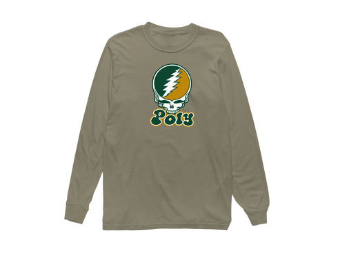Poly Stealie Premium Unisex Long-Sleeve — Design: Cal Poly (campus unspecified) — Sandstone