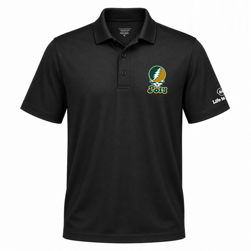 Poly Stealie Premium Unisex Polo — Design: Cal Poly (campus unspecified) — Black