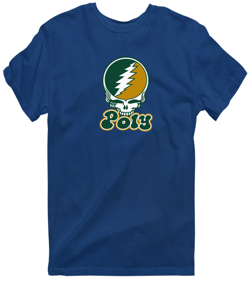Poly Stealie Premium Unisex T-Shirt — Design: Cal Poly (campus unspecified) — Navy
