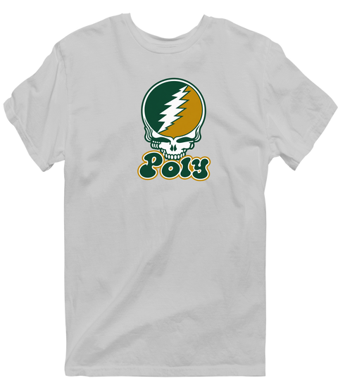Poly Stealie Premium Unisex T-Shirt — Design: Cal Poly (campus unspecified) — Sport Grey