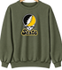 State Stealie Premium Unisex Crewneck — Design: Cal State (campus unspecified) — Military Green