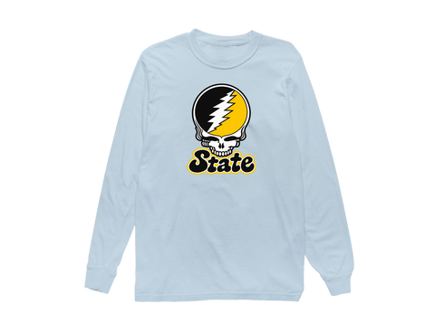 State Stealie Premium Unisex Long-Sleeve — Design: Cal State (campus unspecified) — Chambray