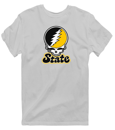 State Stealie Premium Unisex T-Shirt — Design: Cal State (campus unspecified) — Sport Grey