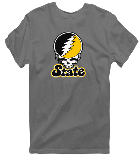 State Stealie Premium Unisex T-Shirt — Design: Cal State (campus unspecified) — Charcoal