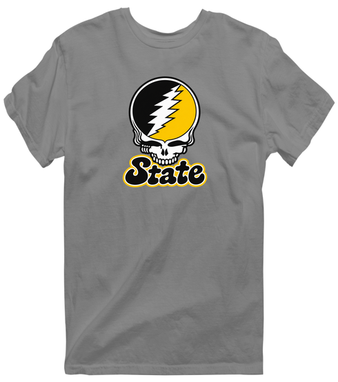 State Stealie Premium Unisex T-Shirt — Design: Cal State (campus unspecified) — Dark Heather
