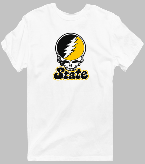 State Stealie Premium Unisex T-Shirt — Design: Cal State (campus unspecified) — White
