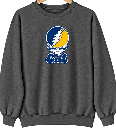 Cal Stealie Premium Unisex Crewneck — Design: Cal — Dark Heather