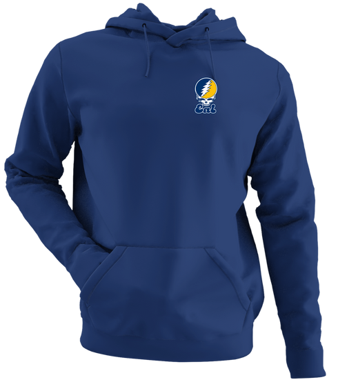 Cal Stealie Premium Unisex Hoodie — Design: Cal — Navy