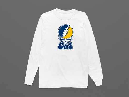 Cal Stealie Premium Unisex Long-Sleeve — Design: Cal — White