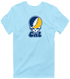 Cal Stealie Premium Unisex T-Shirt — Design: Cal — Light Blue