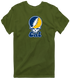 Cal Stealie Premium Unisex T-Shirt — Design: Cal — Military Green
