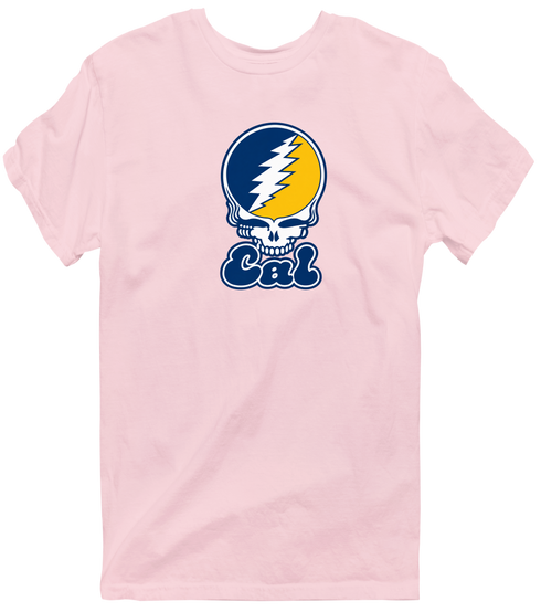 Cal Stealie Premium Unisex T-Shirt — Design: Cal — Light Pink