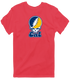 Cal Stealie Premium Unisex T-Shirt — Design: Cal — Heather Red