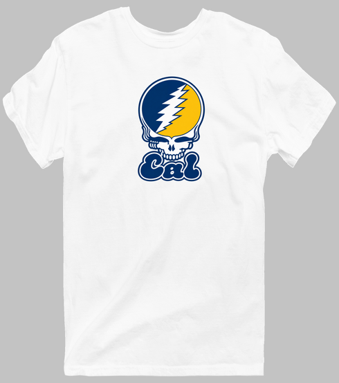 Cal Stealie Premium Unisex T-Shirt — Design: Cal — White