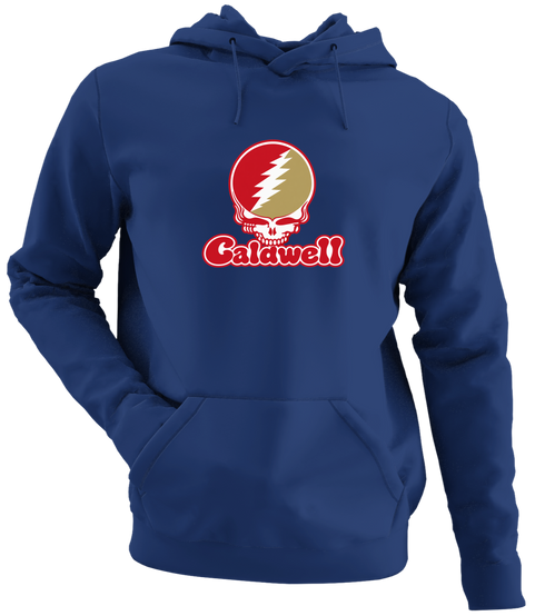 Caldwell Stealie Premium Unisex Hoodie — Design: Caldwell University — Navy