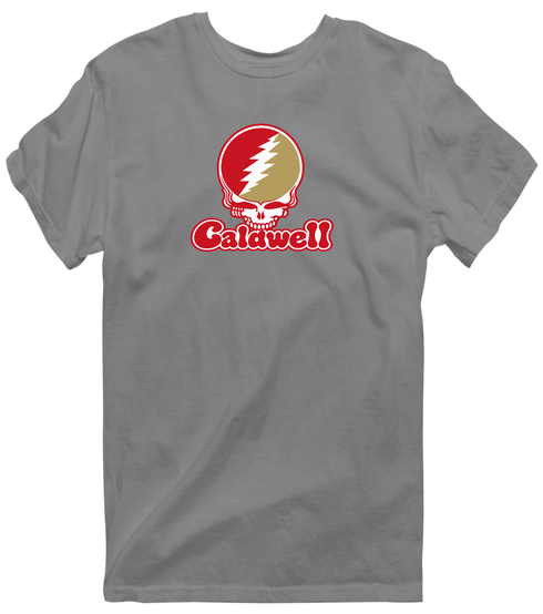 Caldwell Stealie Premium Unisex T-Shirt — Design: Caldwell University — Dark Heather