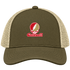 Caldwell Stealie Premium Unisex Trucker Cap — Design: Caldwell University — Moss/Khaki