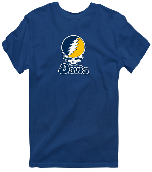 Davis Stealie Premium Unisex T-Shirt — Design: California Davis University of — Navy