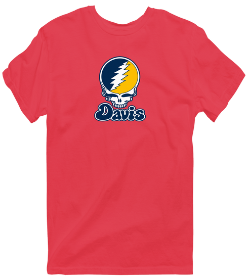 Davis Stealie Premium Unisex T-Shirt — Design: California Davis University of — Heather Red