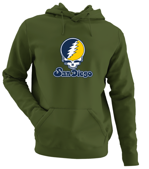 California Stealie Premium Unisex Hoodie — Design: California Irvine University of — Military Green