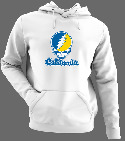 California Stealie Premium Unisex Hoodie — Design: California Irvine University of — White/Grey