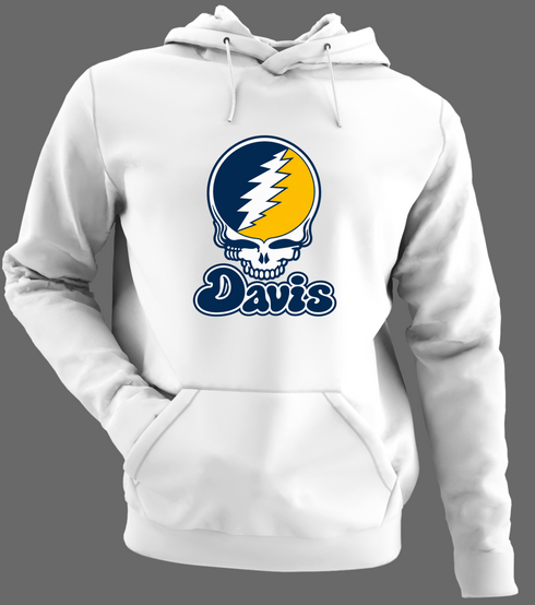 California Stealie Premium Unisex Hoodie — Design: California Irvine University of — White/Grey