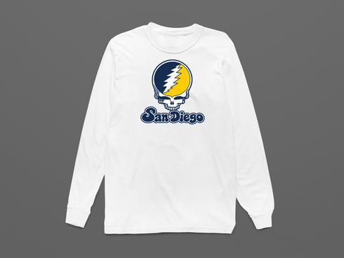 California Stealie Premium Unisex Long-Sleeve — Design: California Irvine University of — White