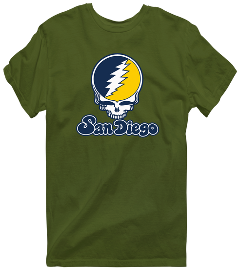 California Stealie Premium Unisex T-Shirt — Design: California Irvine University of — Military Green