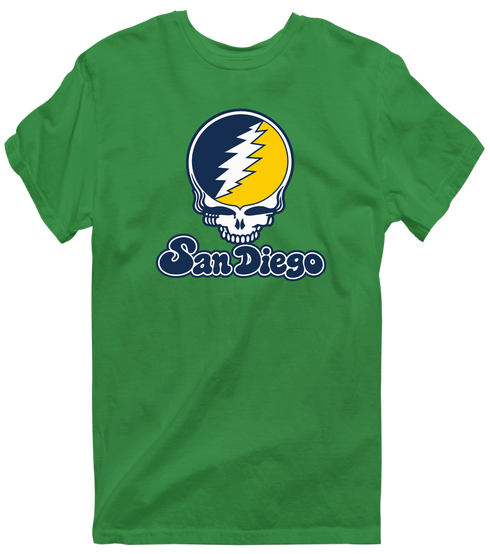 California Stealie Premium Unisex T-Shirt — Design: California Irvine University of — Irish Green