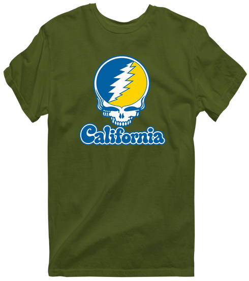 California Stealie Premium Unisex T-Shirt — Design: California Irvine University of — Military Green
