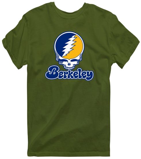 California Stealie Premium Unisex T-Shirt — Design: California Irvine University of — Military Green