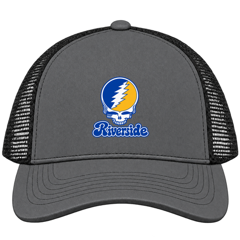 California Stealie Premium Unisex Trucker Cap — Design: California Irvine University of — Charcoal/Black
